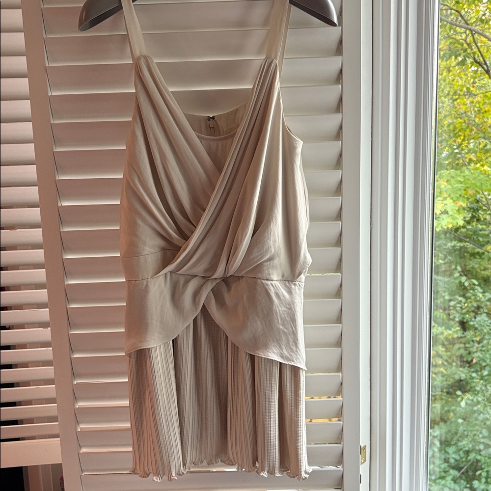 Anthropologie Cream Draped Dress